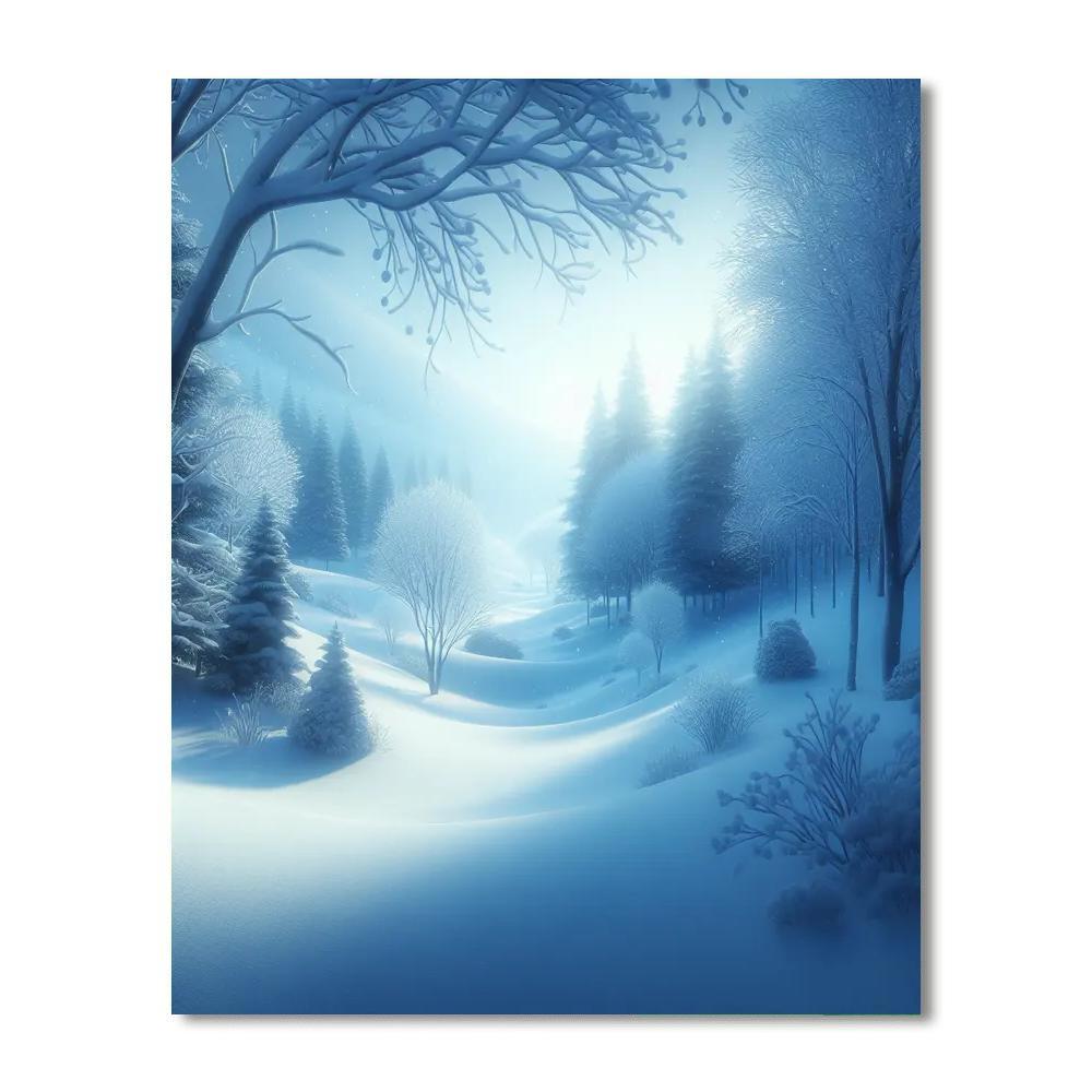Peaceful Winter Wonderland Numbered Painting Kits