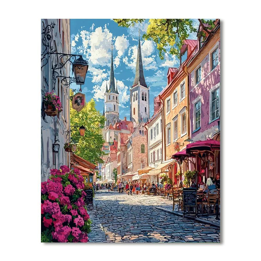 Tallinn Old Town - Estonia Paint By Number