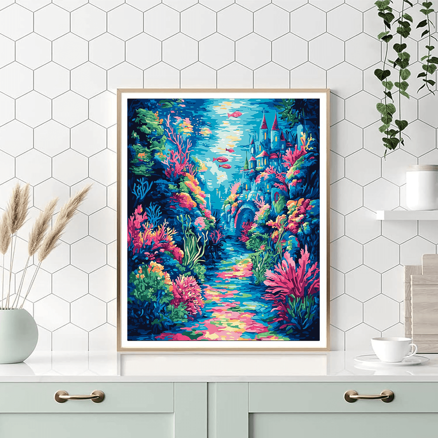 Marc Chagall Inspired Oceanic Fantasy Realm  Paint By Color