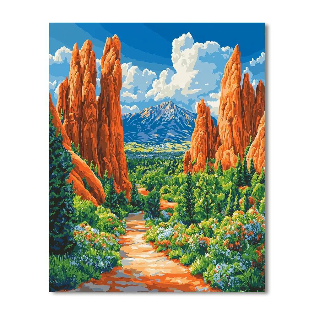 Garden Of The Gods - Colorado Springs Paint By Numbers