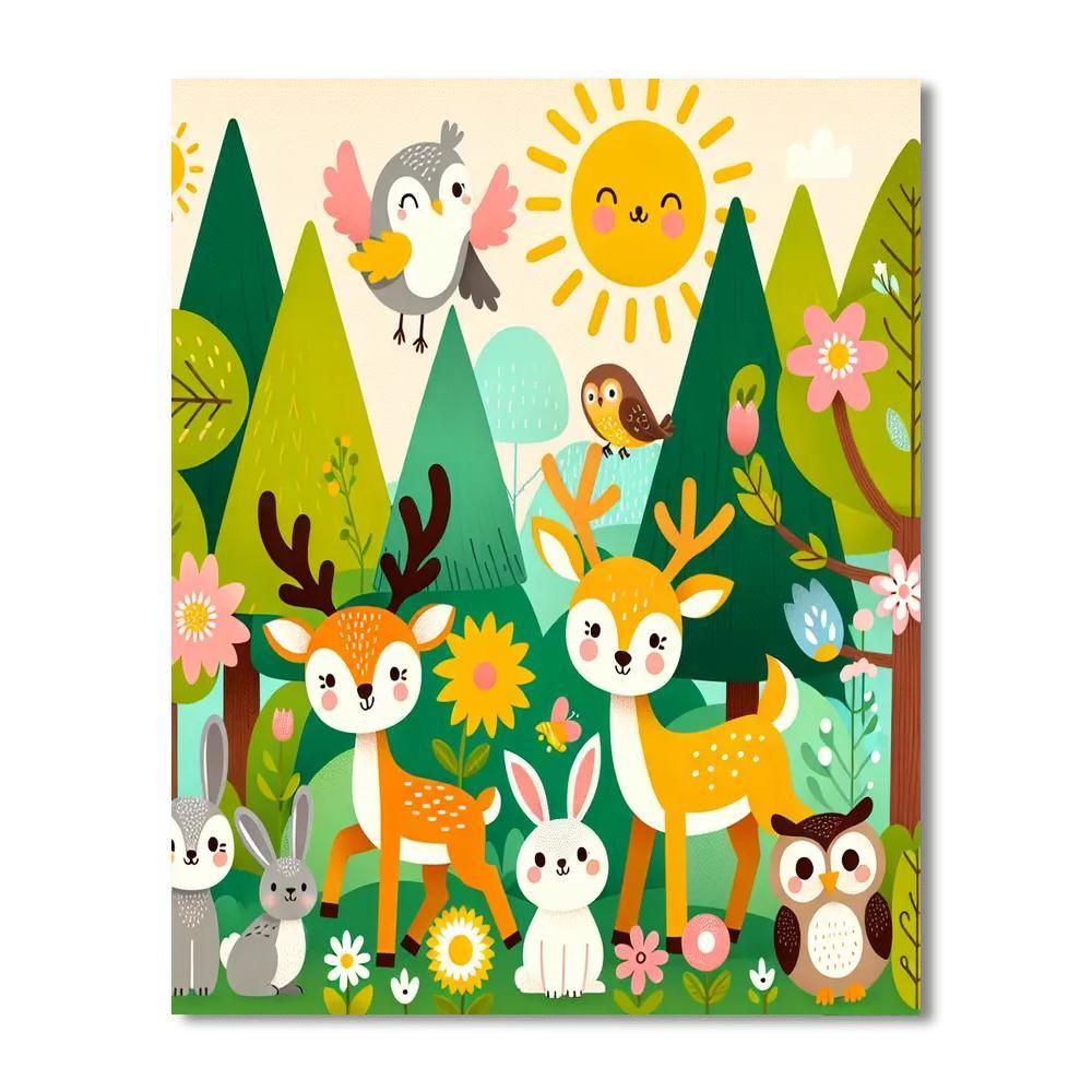 Adventures Of Forest Friends Paint By Color