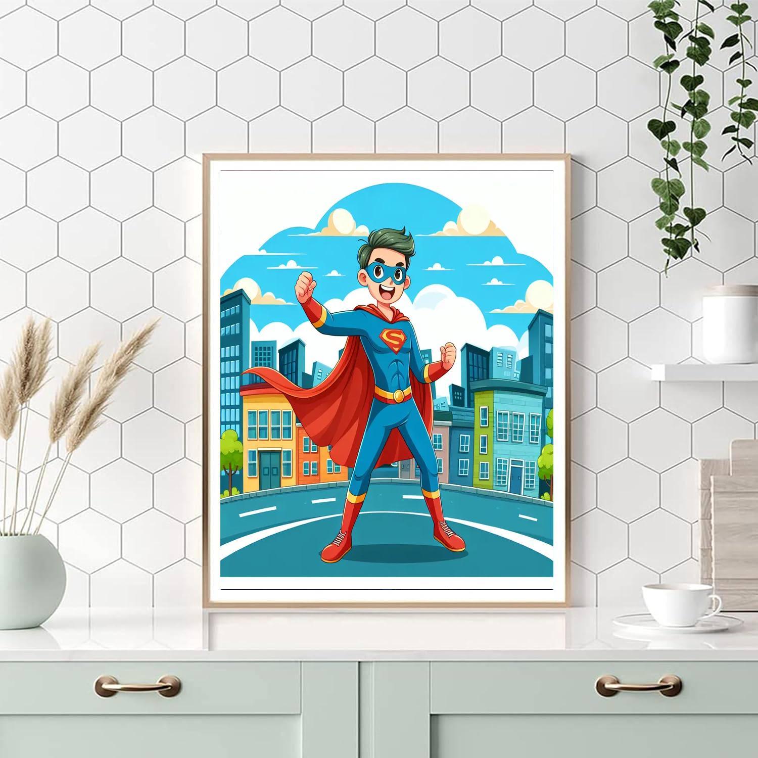 Daring Superhero Painting By Numbers Kit