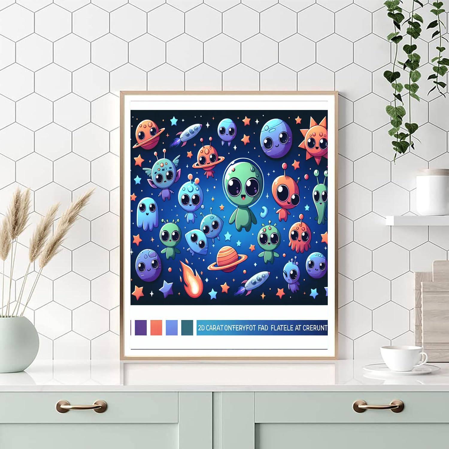 Cosmic Critter Club Number Painting