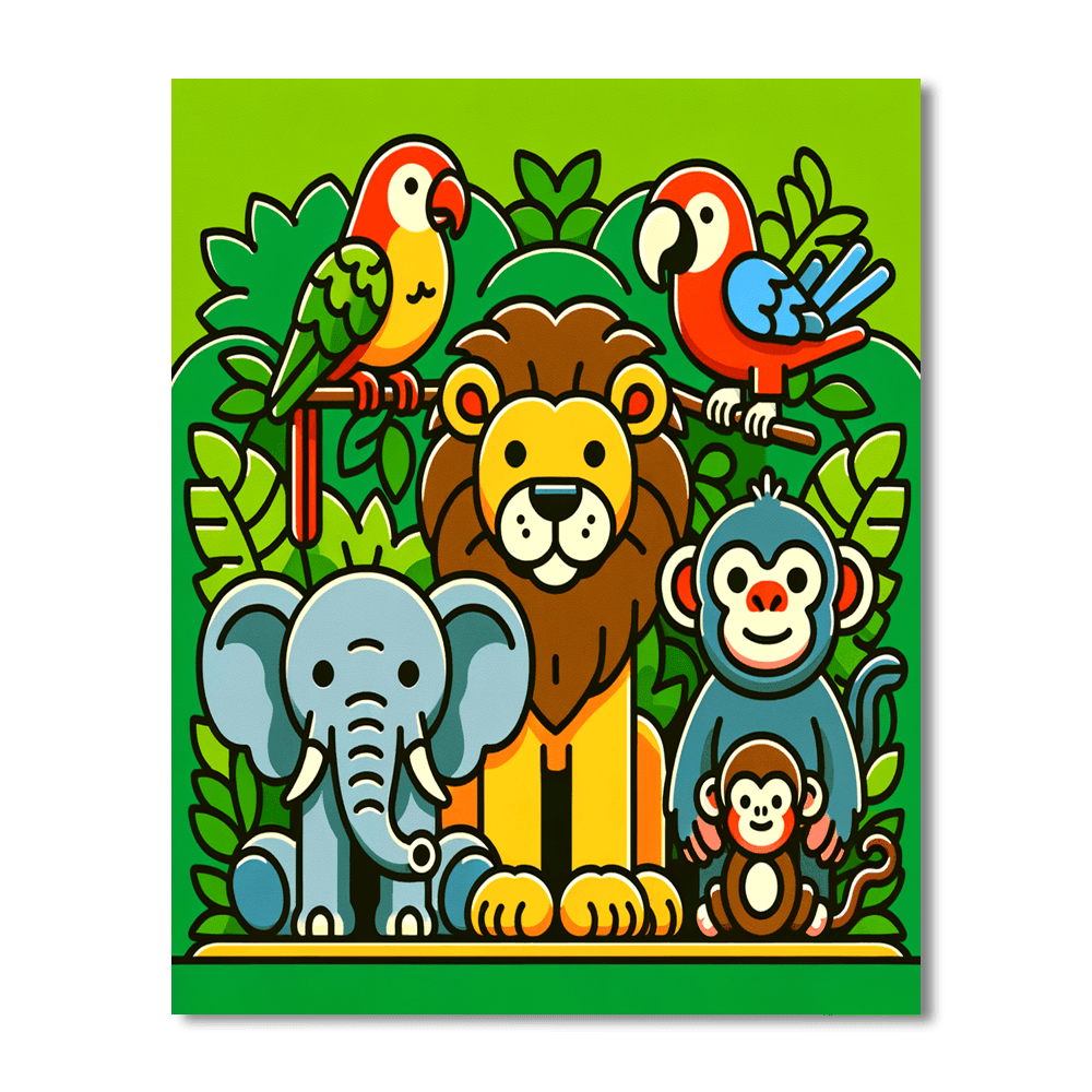 Jungle Explorers Adventure DIY Paint By Numbers