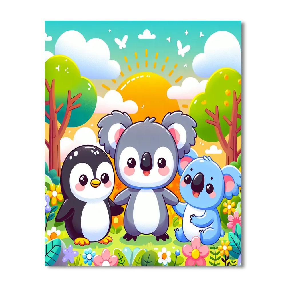 Whimsical World Of Animals Numbered Painting Kits