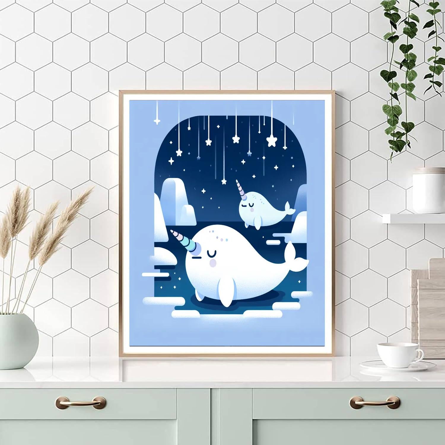 Starry Night Narwhals Numbered Painting Kits
