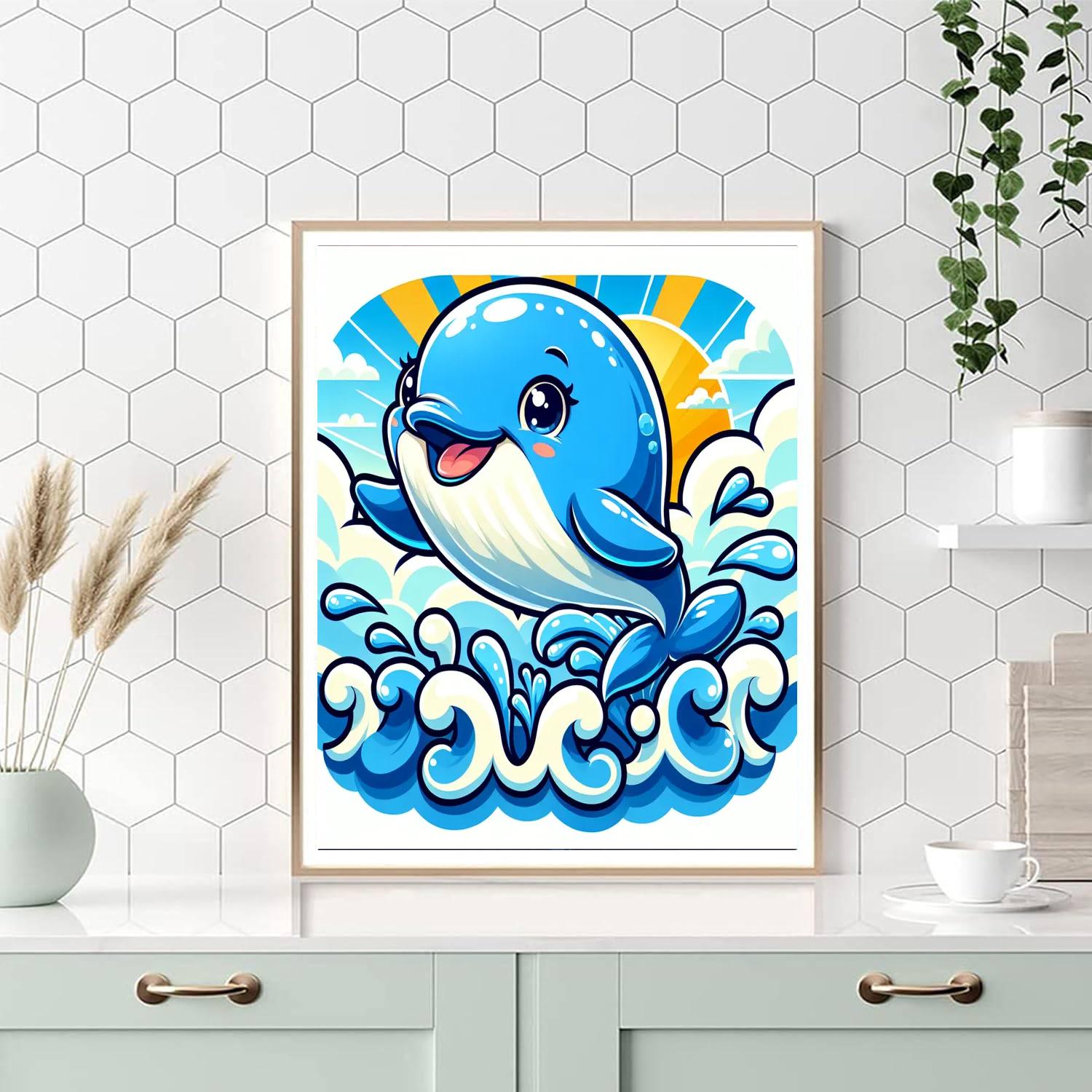 Merry Whale Watching Paint By Numbers Art