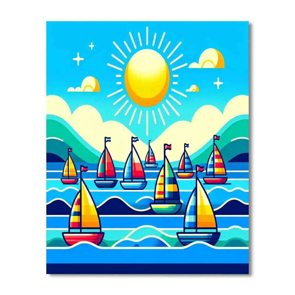 Sailing On Sunshine Paint By Numbers Art