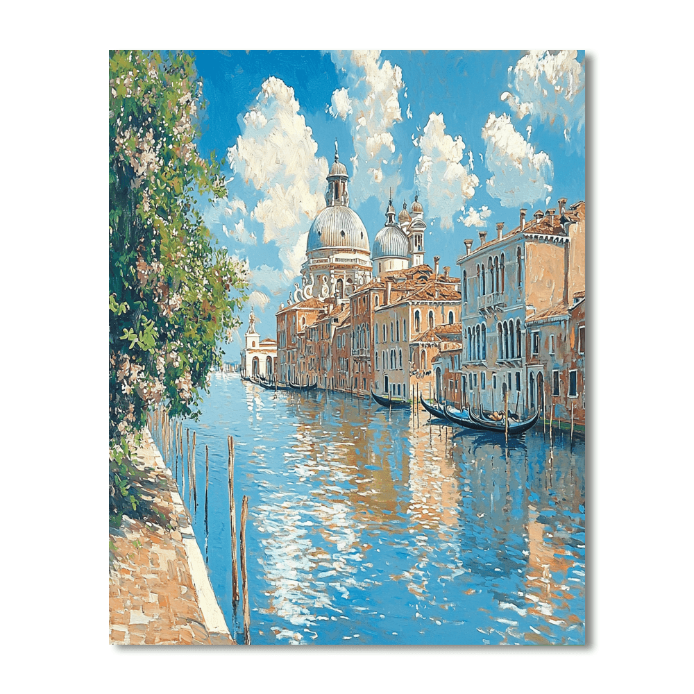 John Singer Sargent Inspired Vintage Venetian Scene  Paint By Number