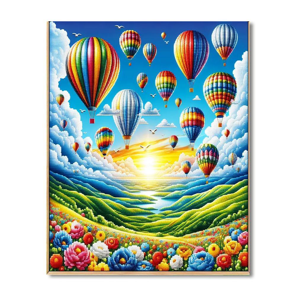 Aerial Balloon Journey Numbered Painting Kits