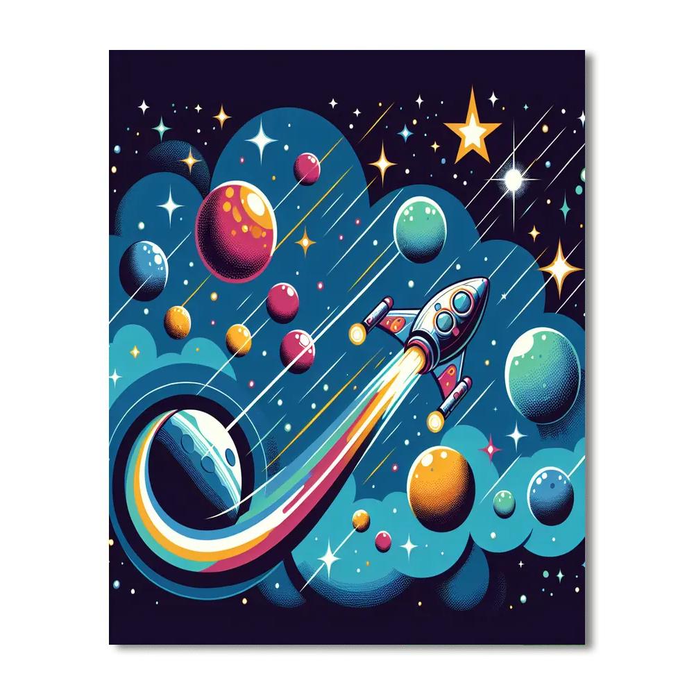 Galactic Quest For The Stars Painting Number Kit