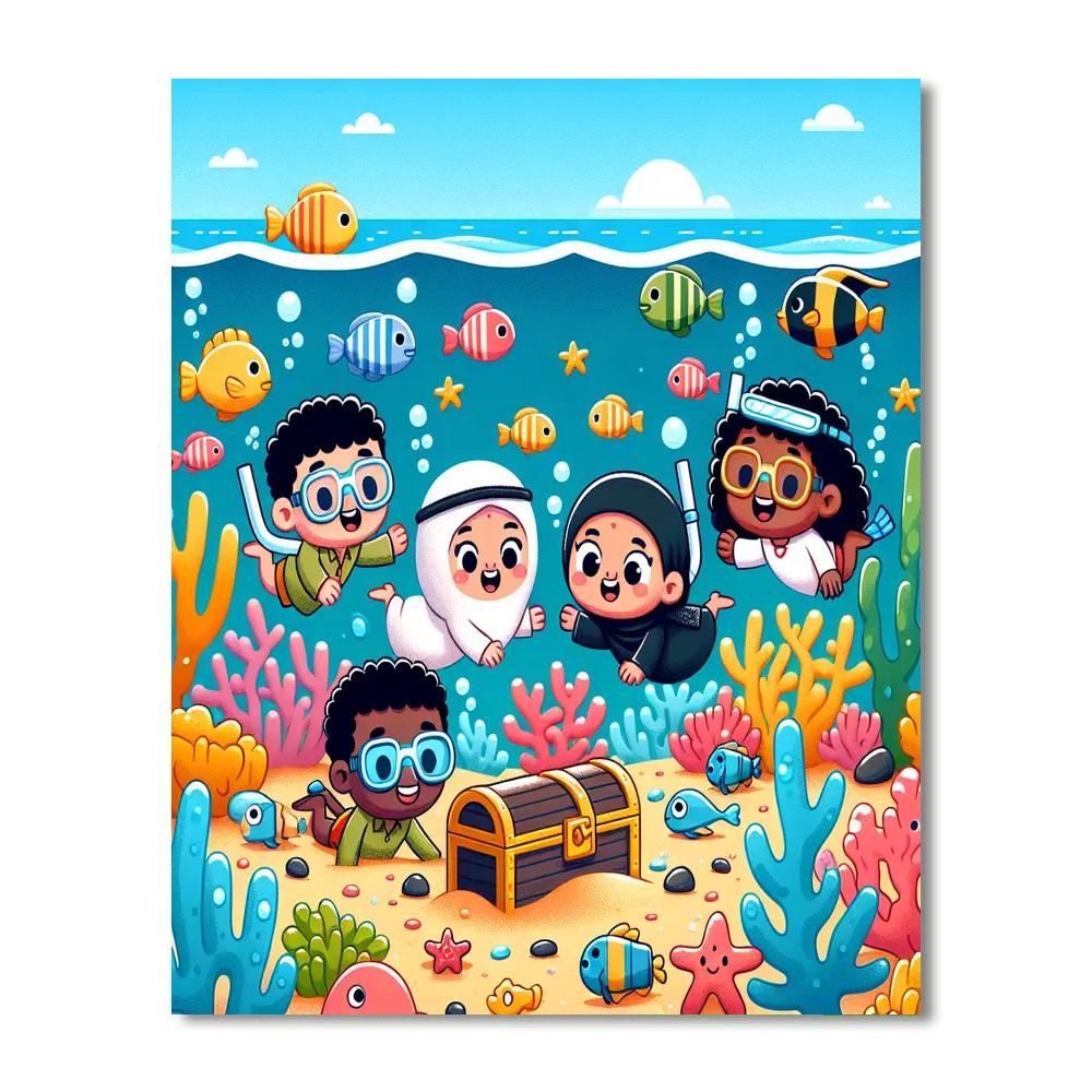 Treasure Trove Lagoon Paint By Numbers