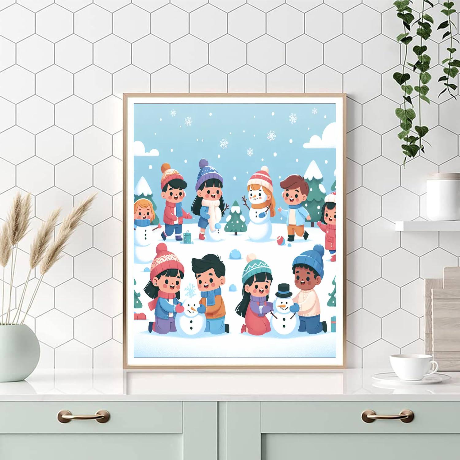 Happy Snow Day Paint By Numbers