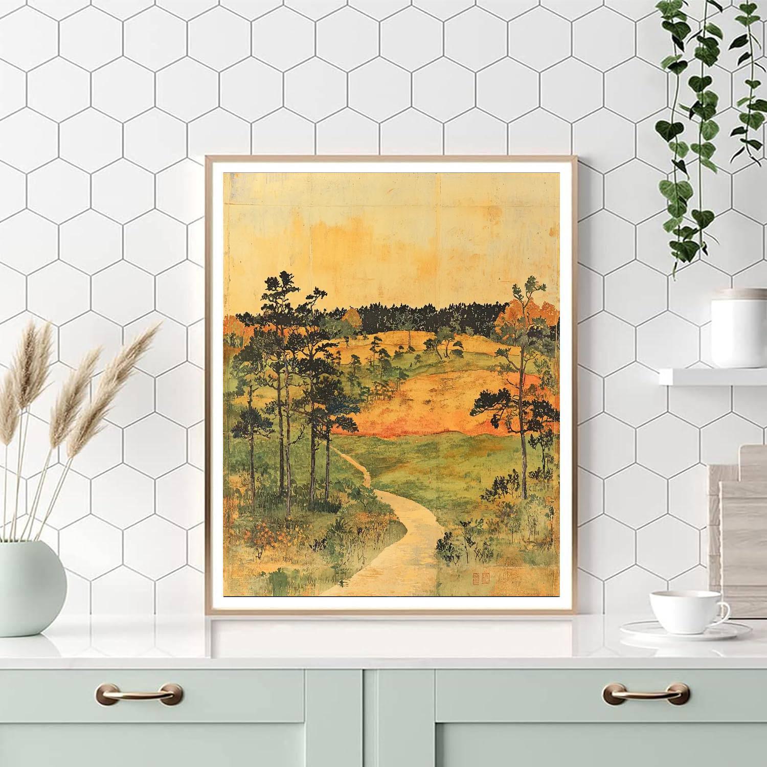 Utagawa Hiroshige Inspired Harmonious Season Shift  Paint By Number