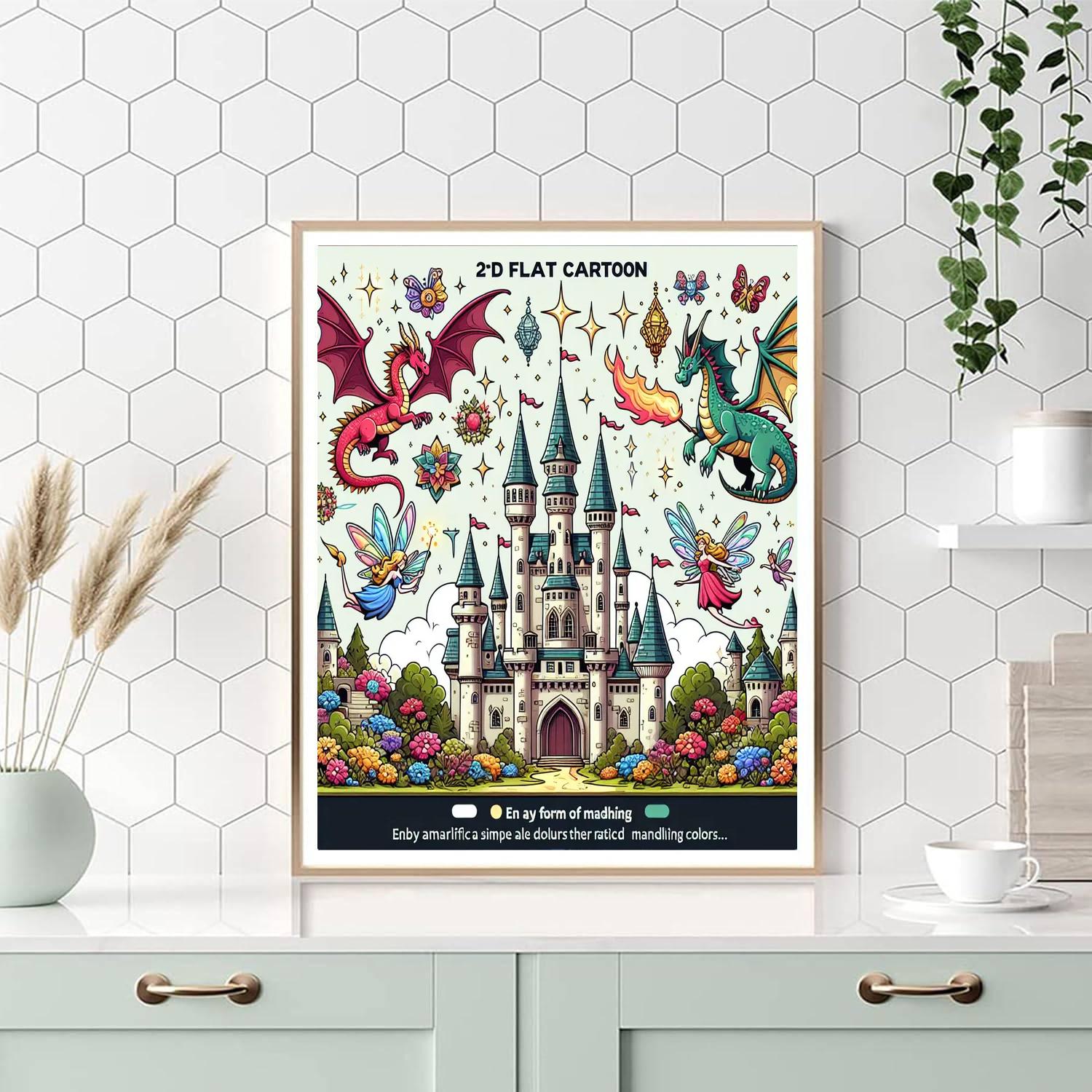 Fairytale Castle Enchantment DIY Paint By Numbers