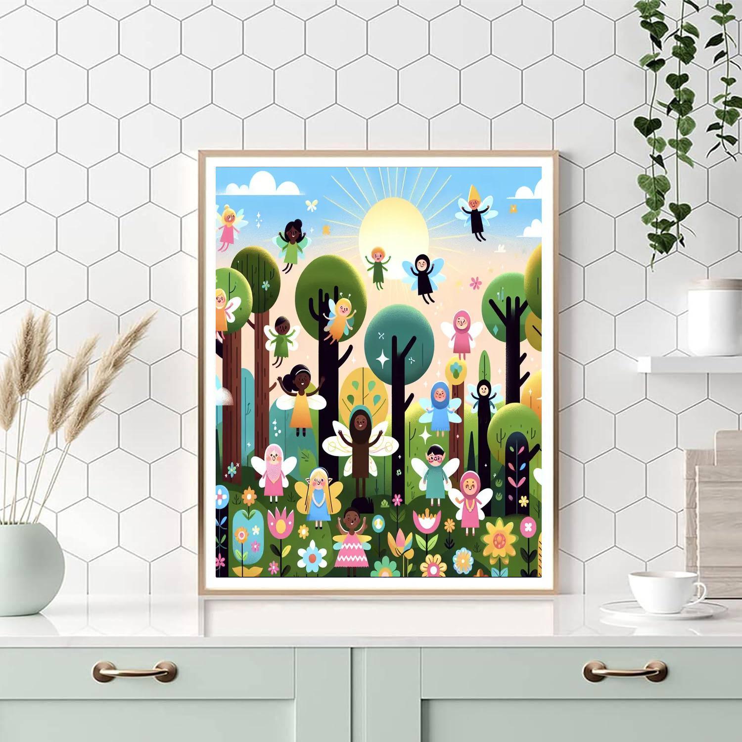 Bright Fairy Tale Forest Painting By Numbers Kit