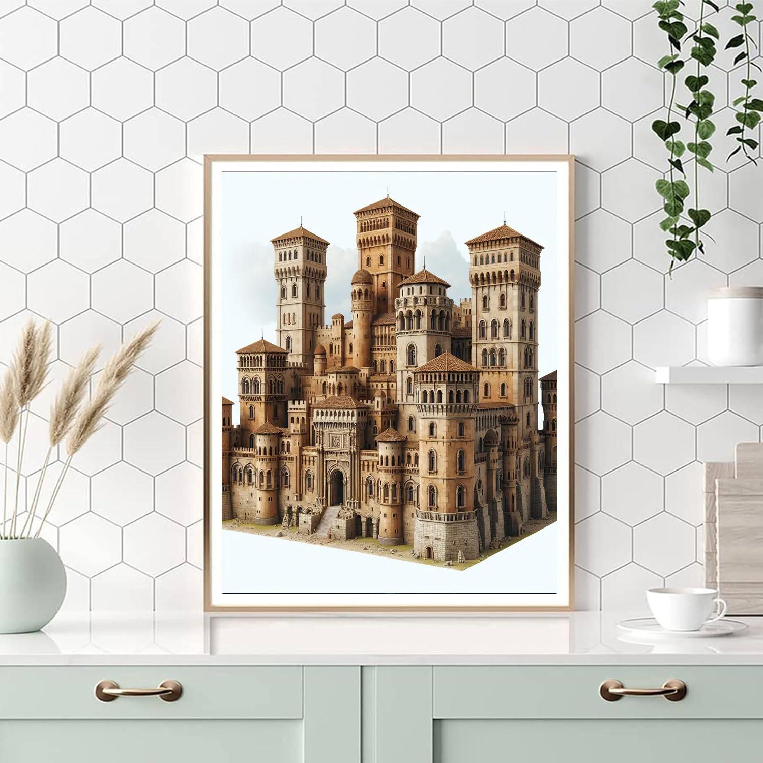 Medieval Castle Mystery DIY Paint By Numbers