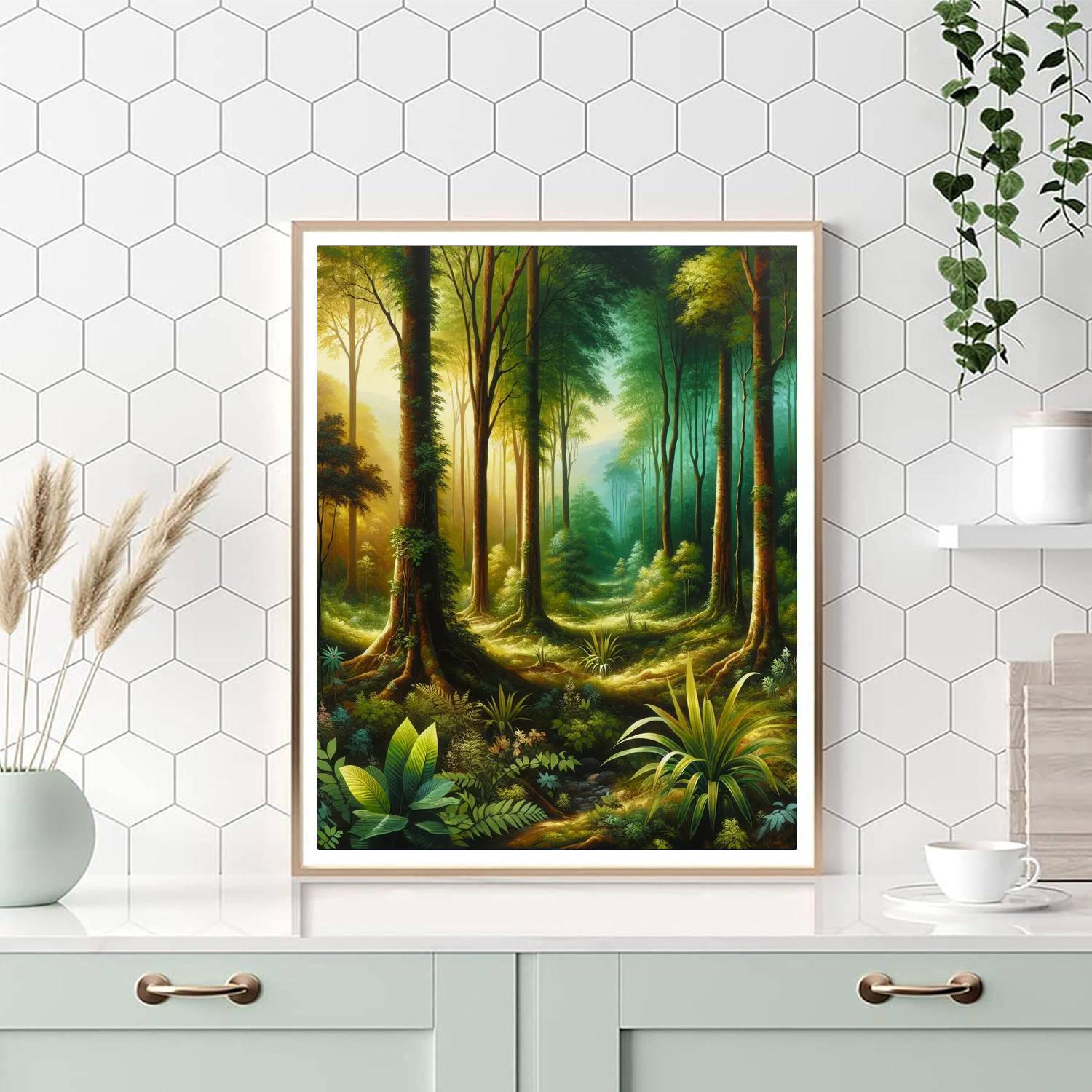 Forest Wilderness Serenity Painting By Numbers Kit