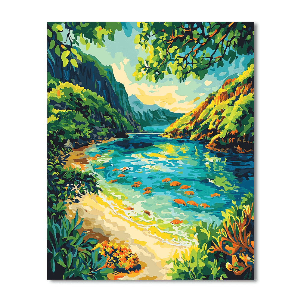 Hanauma Bay Nature Preserve Paint By Numbers Kits