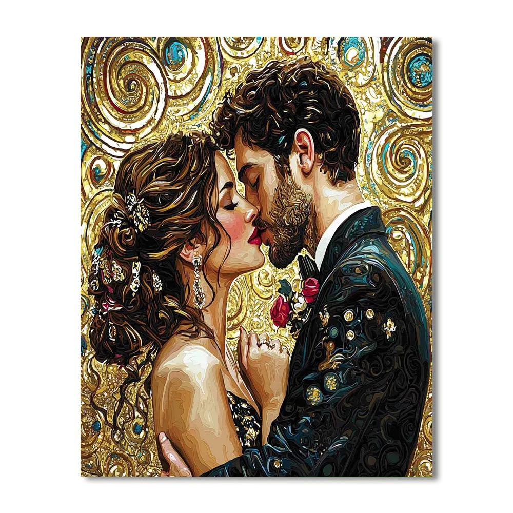 Gustav Klimt Inspired Golden Aura  Paint By Color