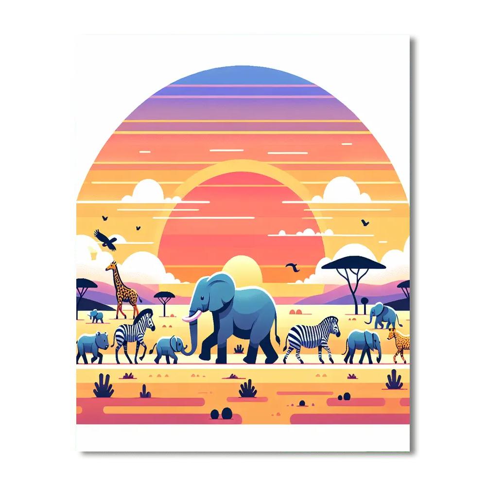 Savannah Sunset Parade Painting Number Kit