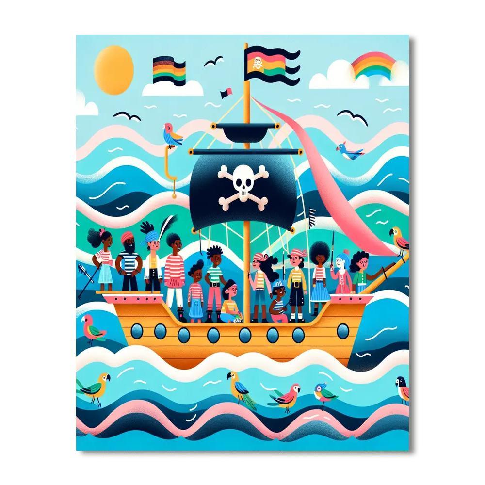 Epic Pirate Voyage Paint By Numbers Kits
