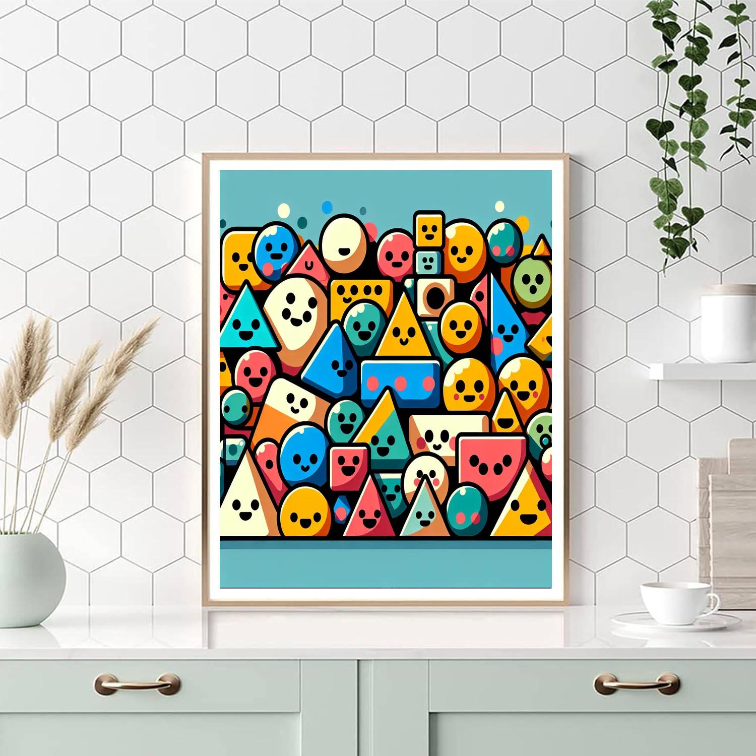 Fun With Shapes Painting Number Kit