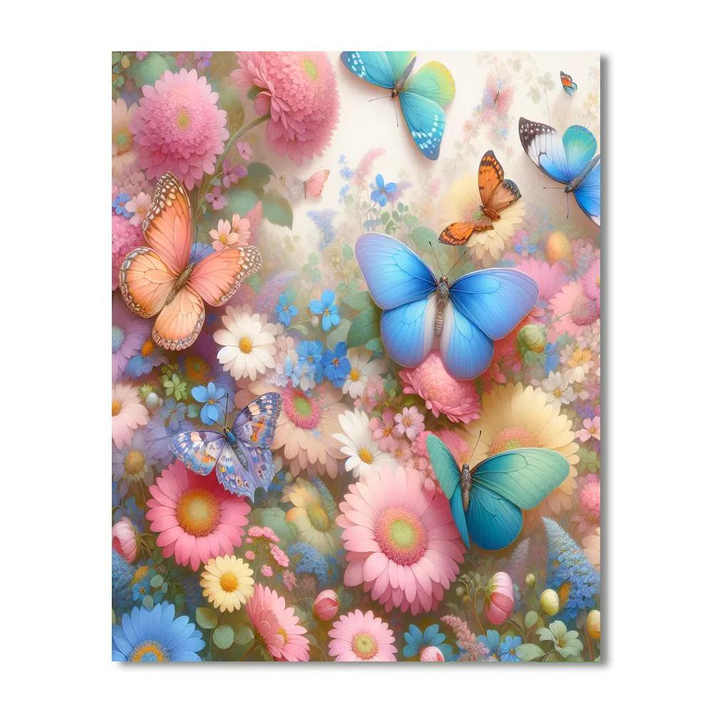 Elegant Butterfly Serenade DIY Paint By Numbers