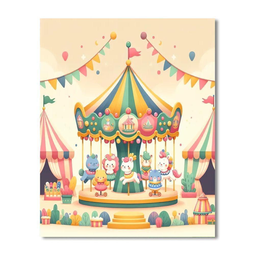 Magic Kingdom Carousel Paint By Numbers Kits