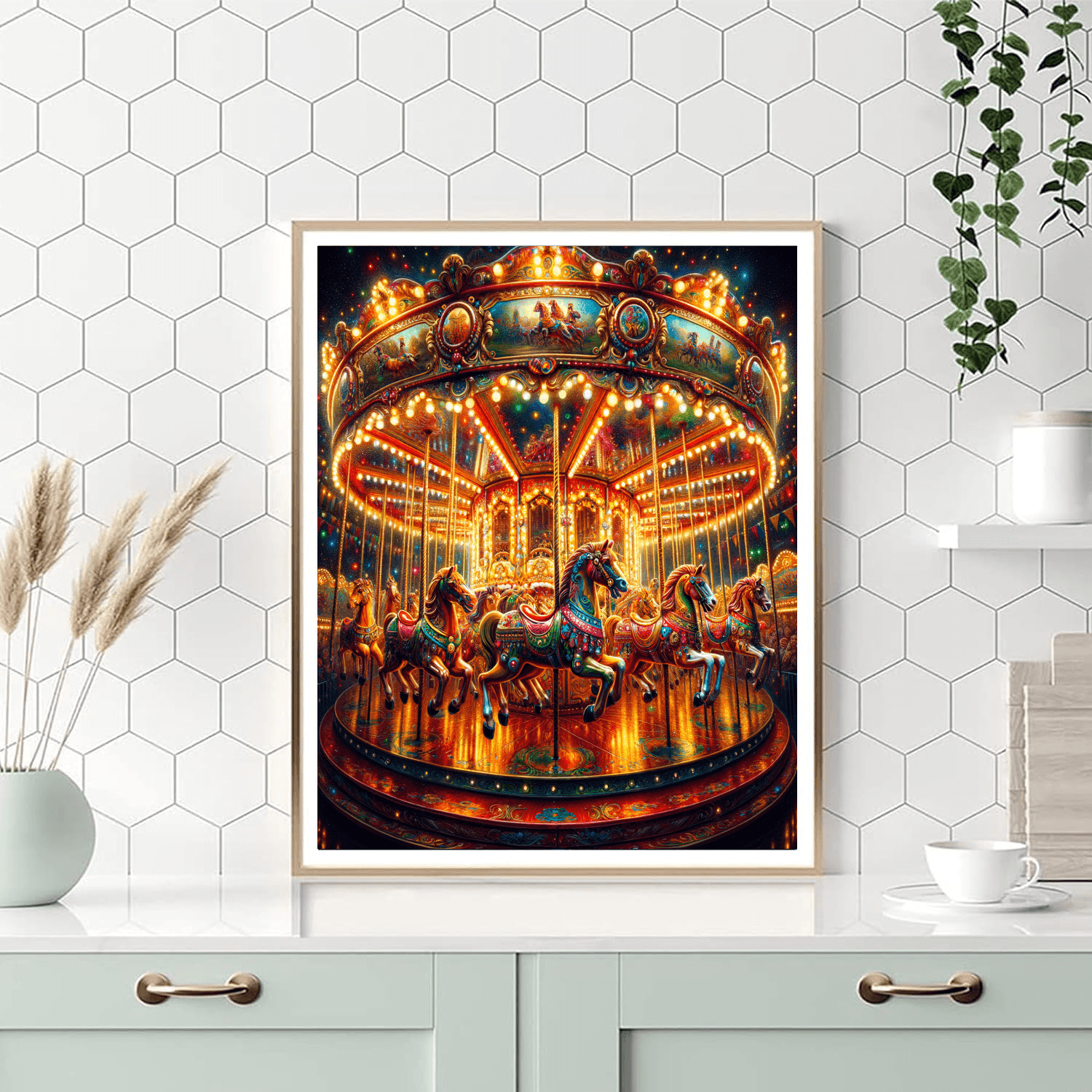 Carnival Carousel Whirl Paint By Numbers