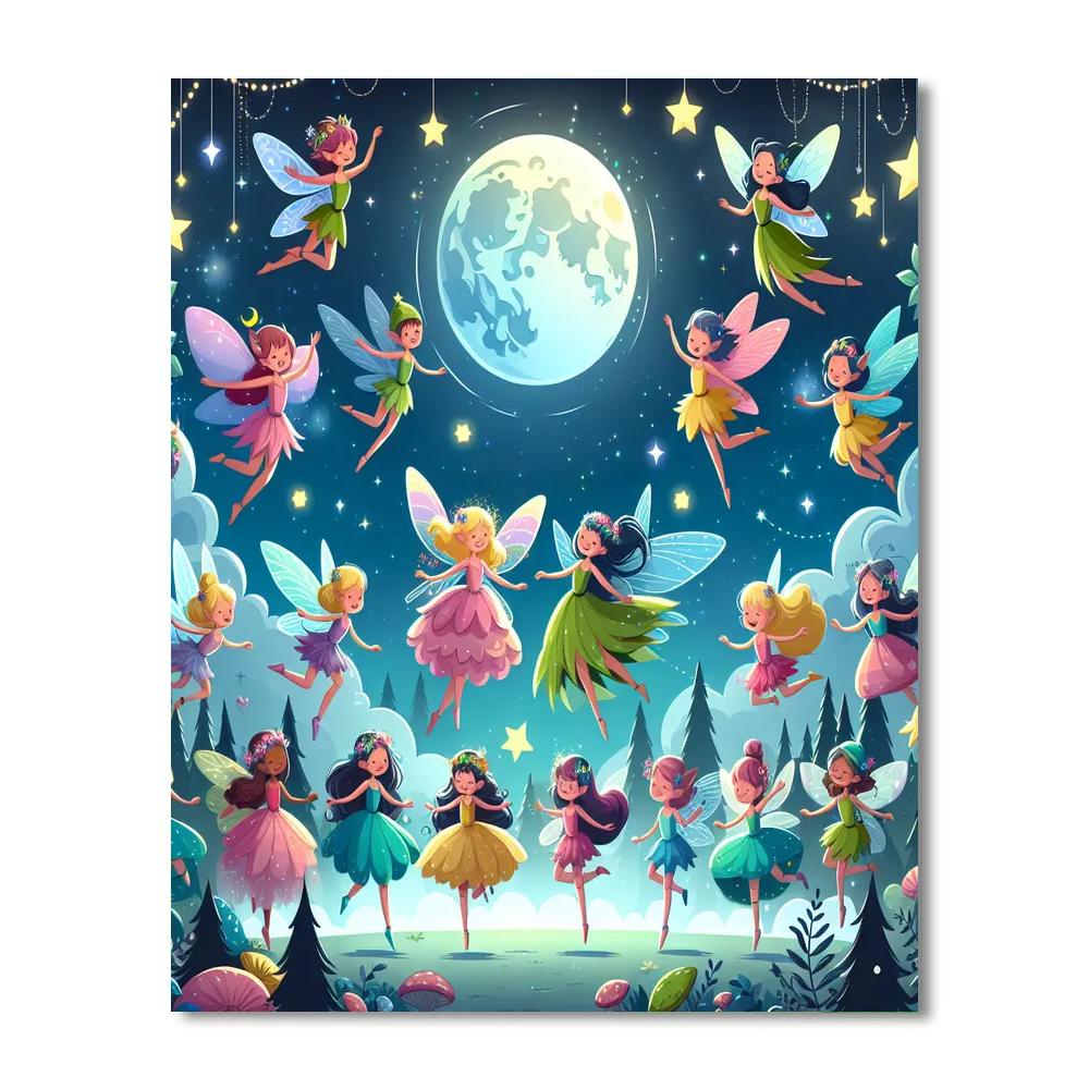 Moonlit Fairy Gathering Painting By Numbers Kit
