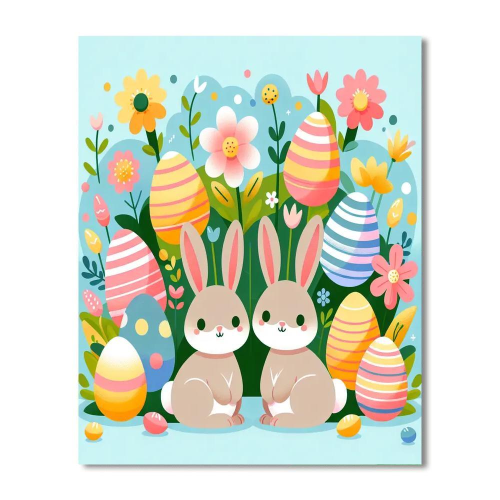 Easter Bunny Celebration Painting By Numbers Kit