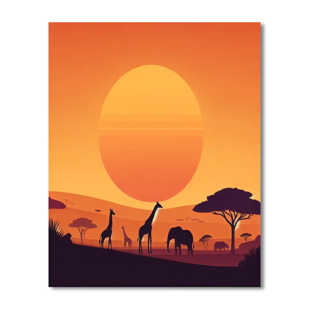 Savannah Sunset Paint By Numbers