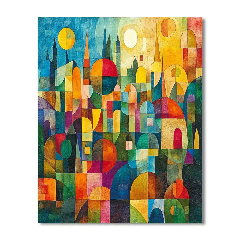 Paul Klee Inspired Fantasy Echoes  Number Painting