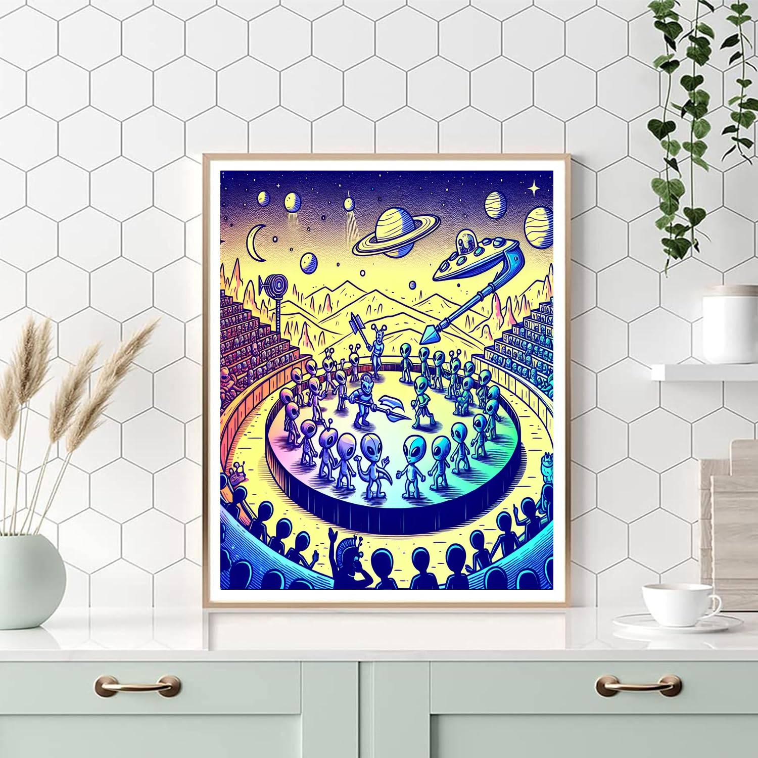 Galactic Gladiator Games Number Painting