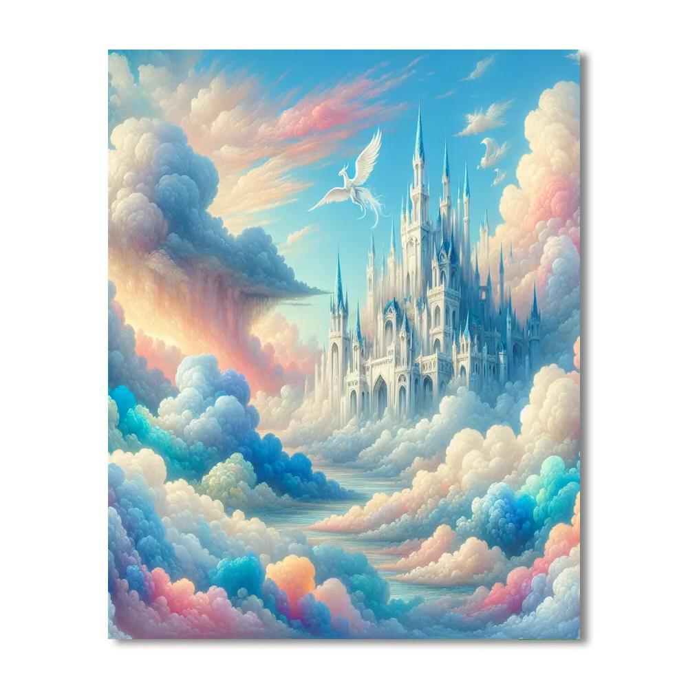 Majestic Castle In The Clouds Numbered Painting Kits