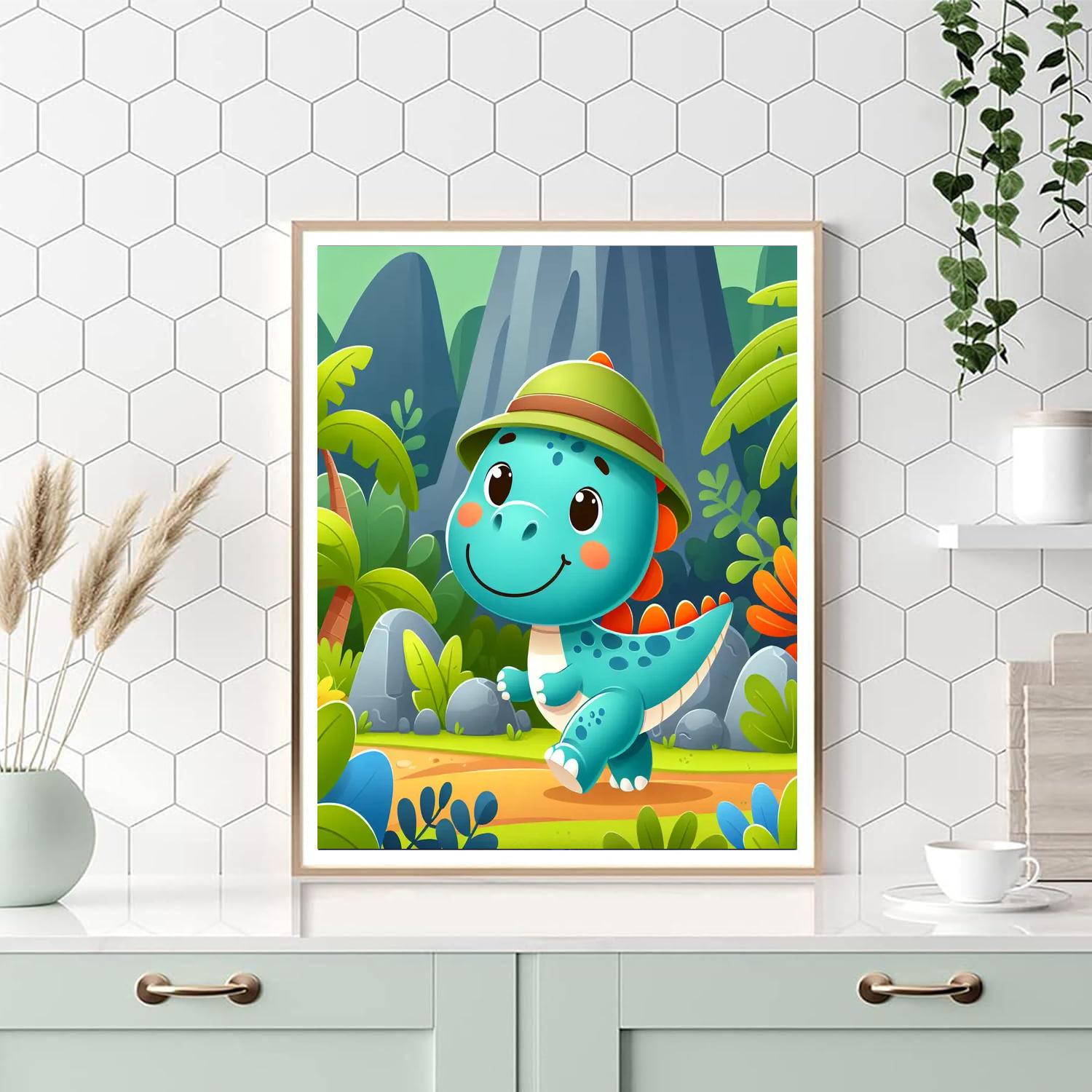 Curious Dino Explorer Numbered Painting Kits