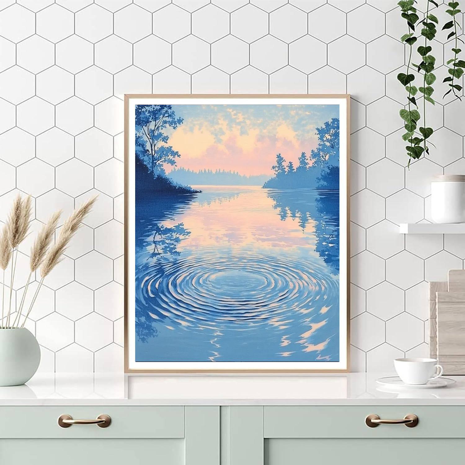 Hiroshige Inspired Gentle Waters  Number Painting