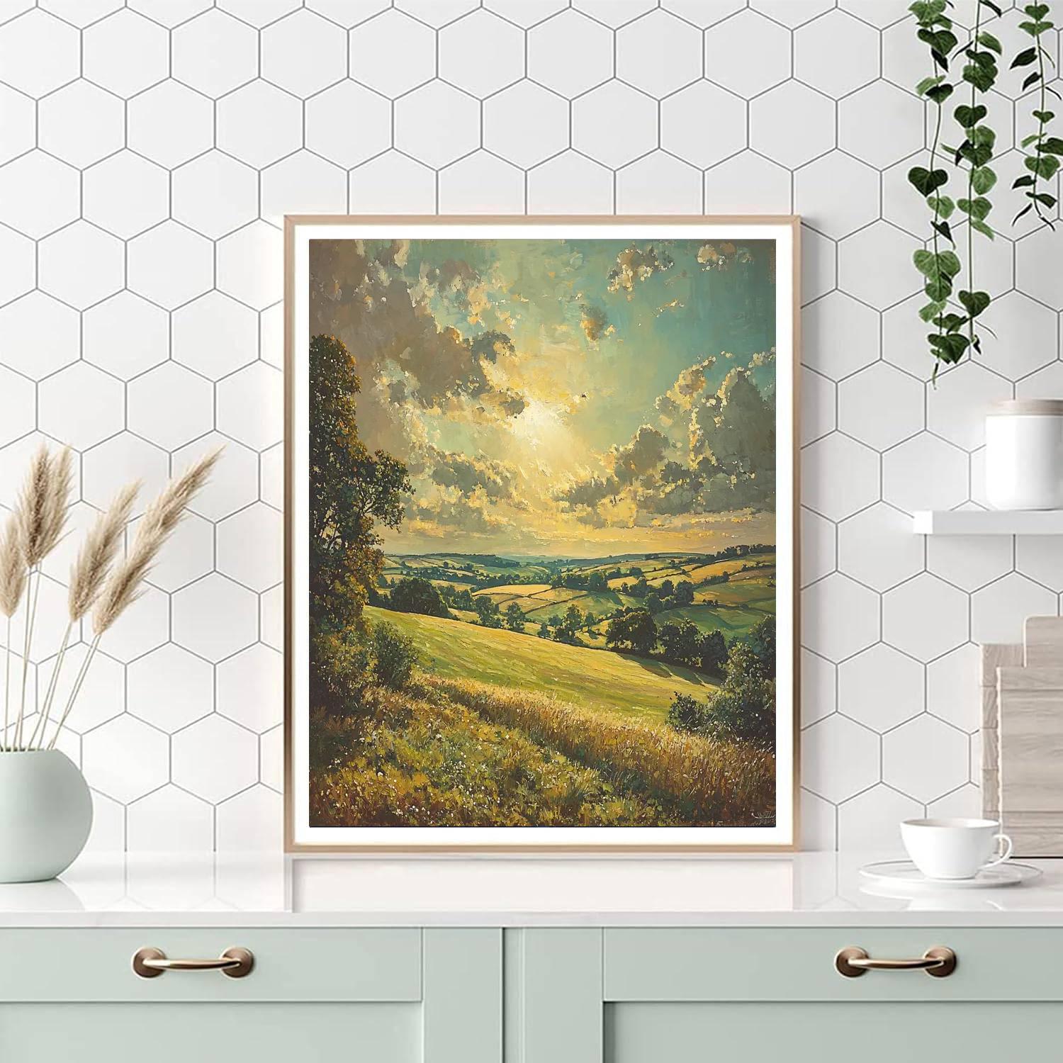 John Constable Inspired Sunlit Countryside Escape  Paint By Numbers