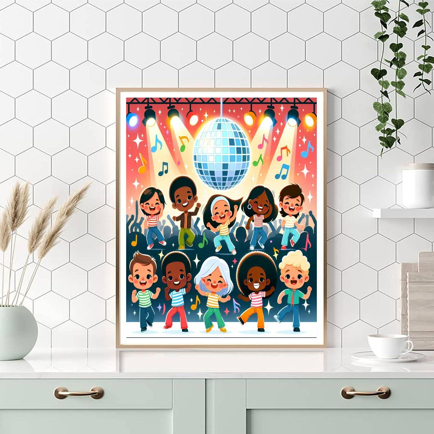 Funky Disco Fever Paint By Numbers Art