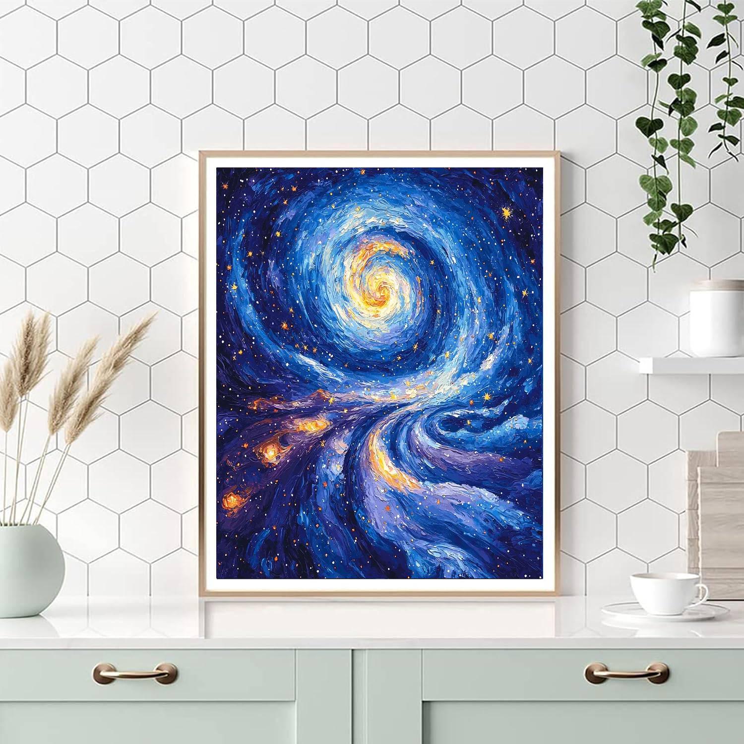 Vincent Van Gogh Inspired Galactic Whirlwind  Paint By Number
