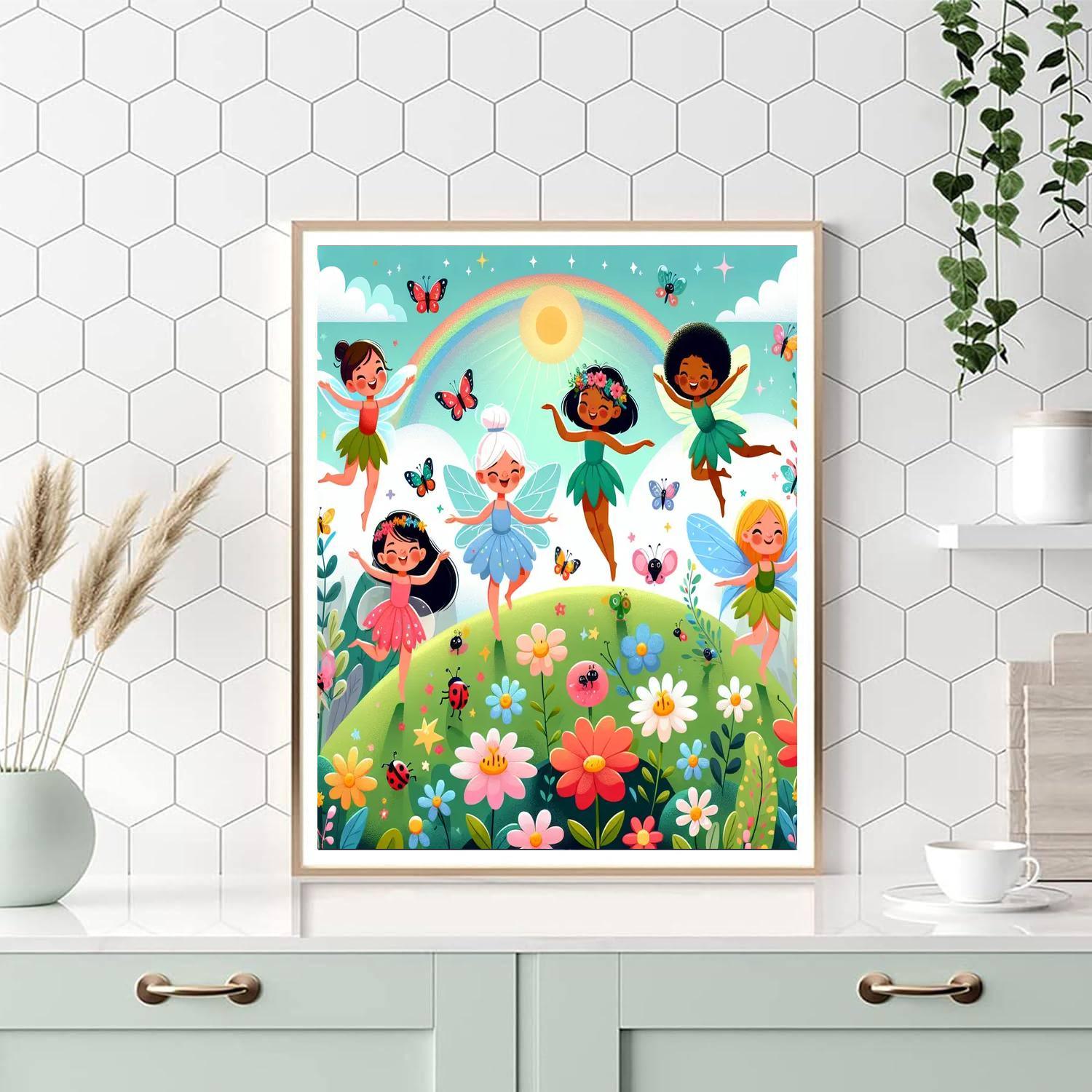 Friendly Fairy Garden Paint By Number