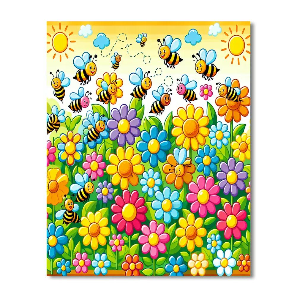 Busy Bees Garden Paint By Color