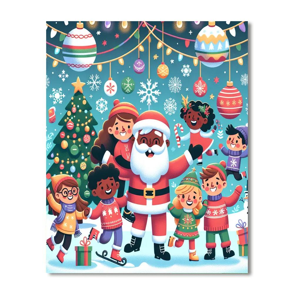 Whimsical Holiday Cheer Paint By Color