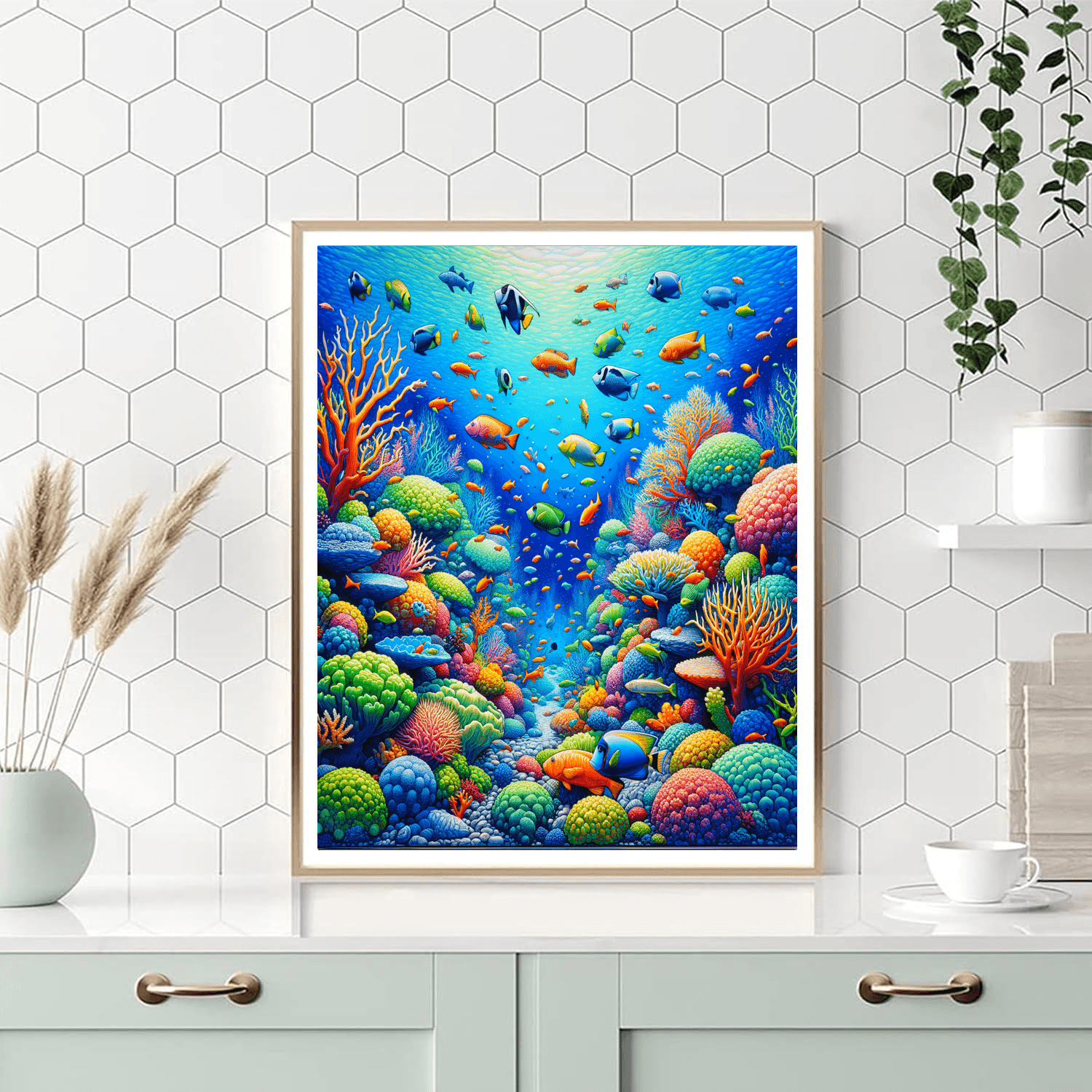 Undersea Coral Adventure Painting Number Kit