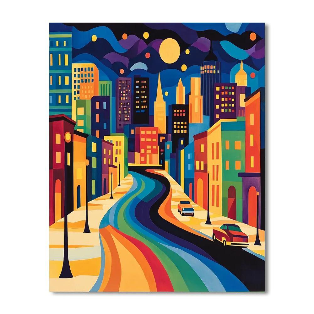 Stuart Davis Inspired Urban Jazz Rhythms  Paint By Numbers