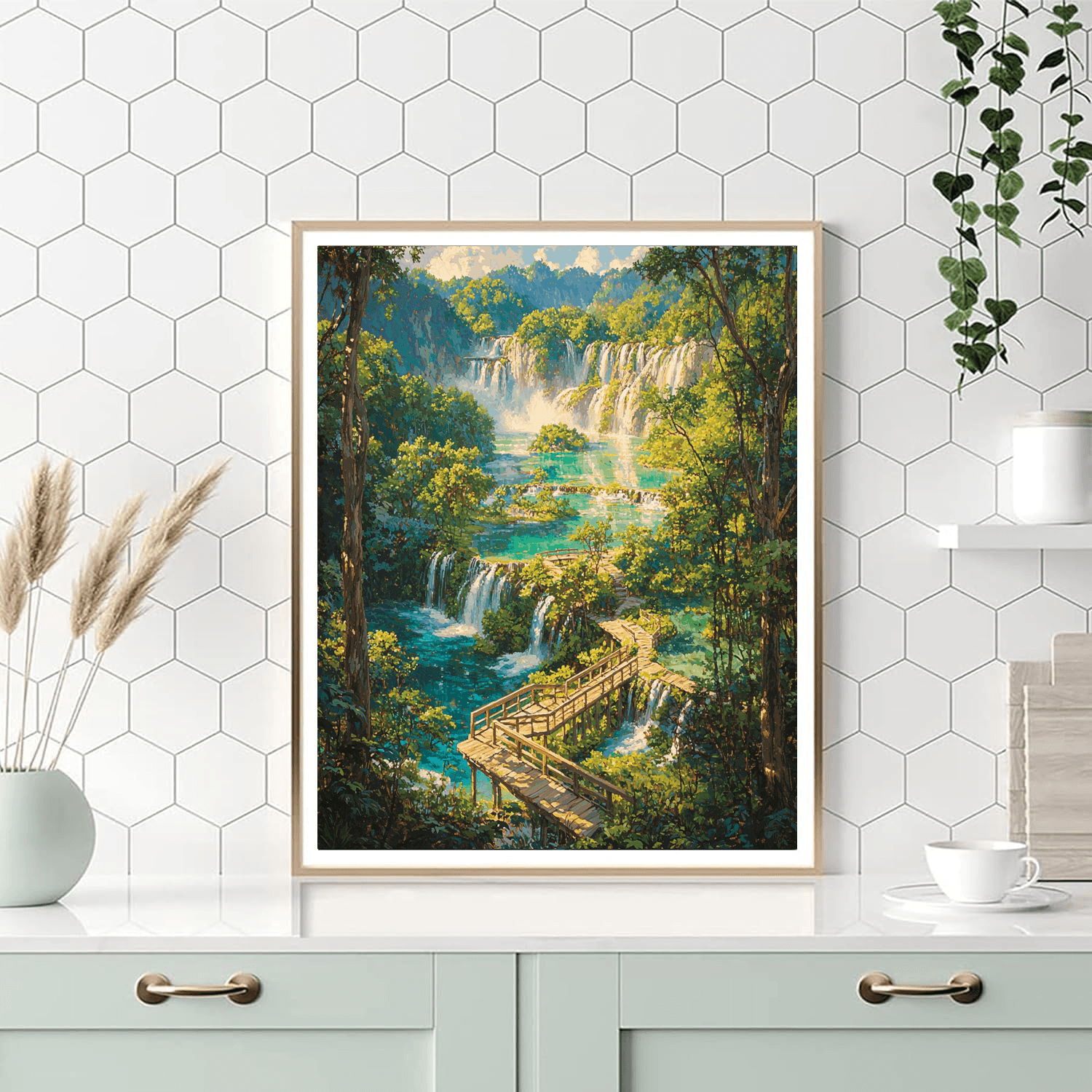 Plitvice Lakes National Park, Croatia Painting Number Kit