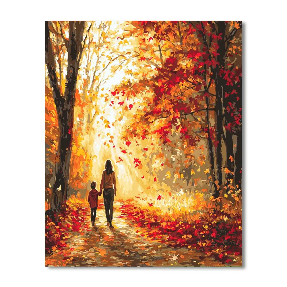 Serene Autumn Stroll Numbered Painting Kits