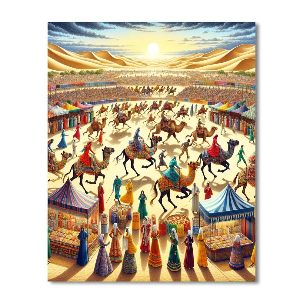 Desert Festival - India Paint By Numbers Kits