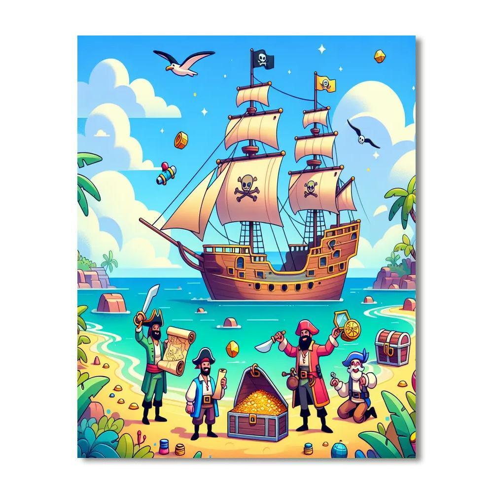 Pirate's Cove Adventure Paint By Number